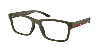 Das Bild zeigt die Prada Linea Rossa Fassung PS01RV 15X1O1 leicht seitlich., Zubehor, Brillen, Sonnenbrille